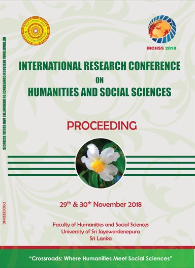 6th IRCHSS 2018 proceedings cover