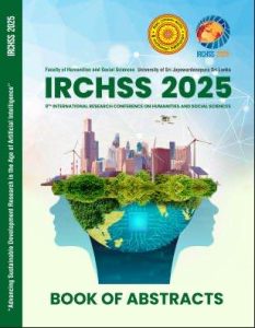 9th IRCHSS 2025 proceedings cover